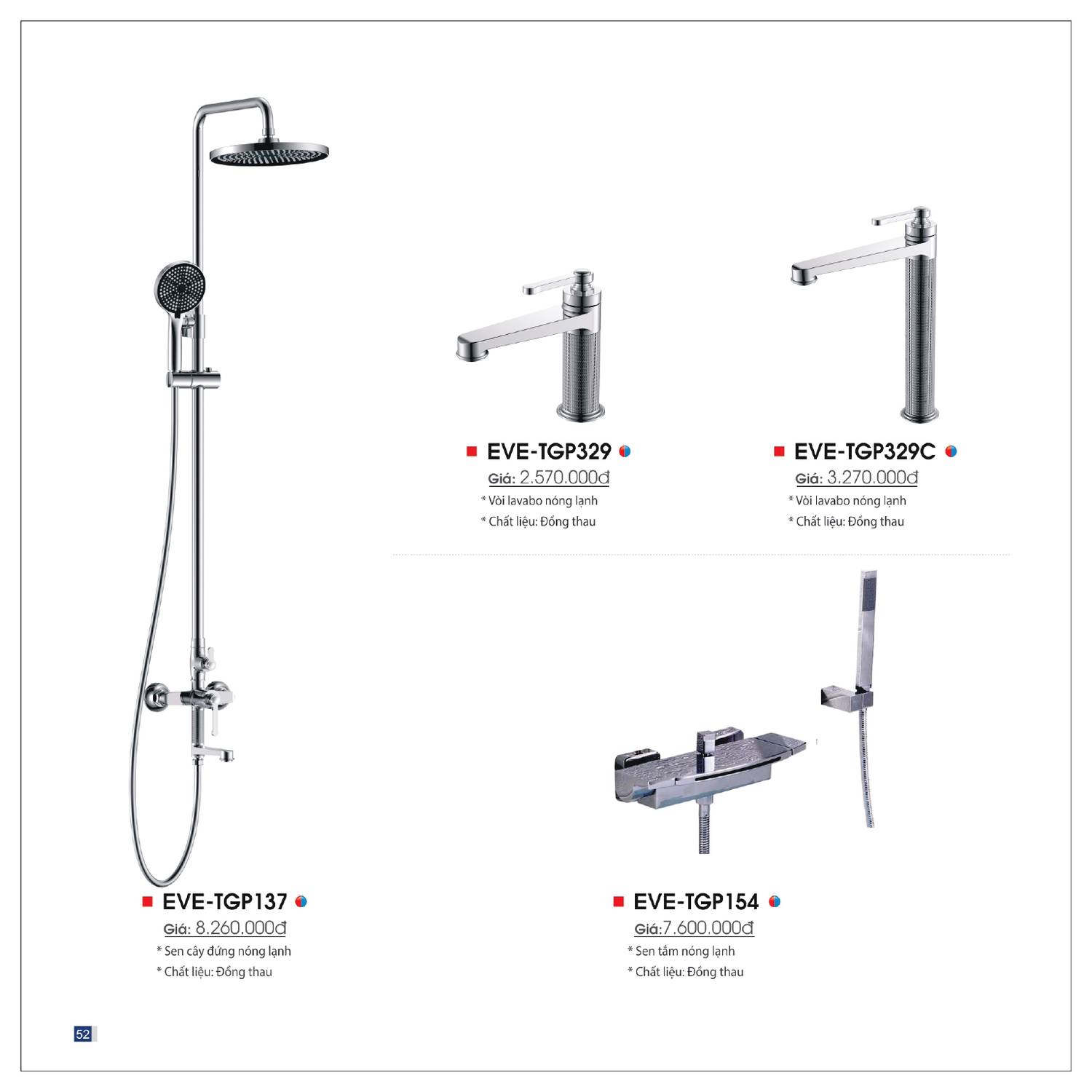 Thiết bị vệ sinh EVEREST Catalogue và Bảng giá mới nhất 2025 /Page 52